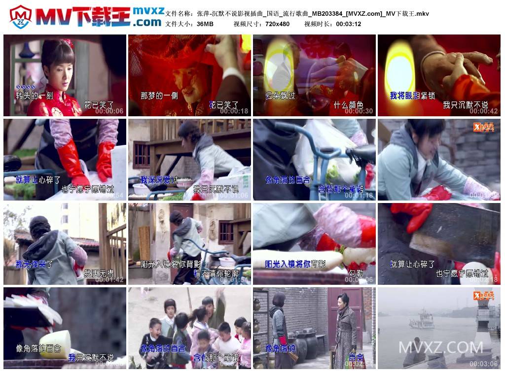 张萍-沉默不说影视插曲_国语_流行歌曲_MB203384